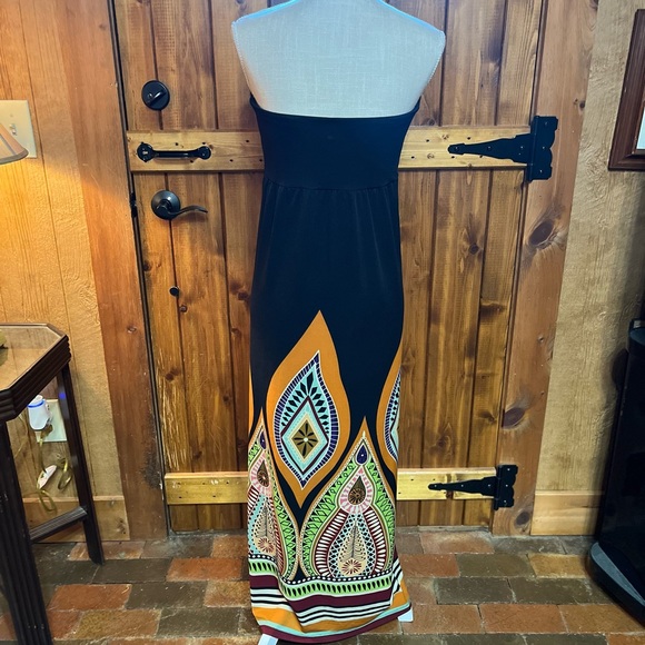 MSK strapless dress size Large colorful. Boho - Picture 2 of 5